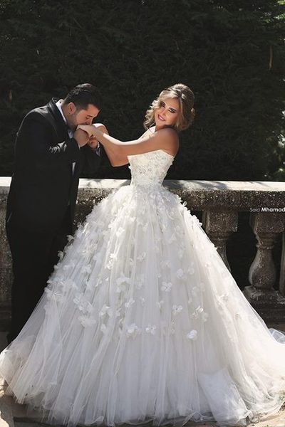 2019 New Elegant Handmade Flower Lace Sweetheart White Organza A Line Wedding Dresses Said Mhamad 2016 Vestidos De Noiva Sexy
2019 New Elegant Handmade Flower Lace Sweetheart White Organza A Line Wedding Dresses Said Mhamad 2016 Vestidos De Noiva Sexy