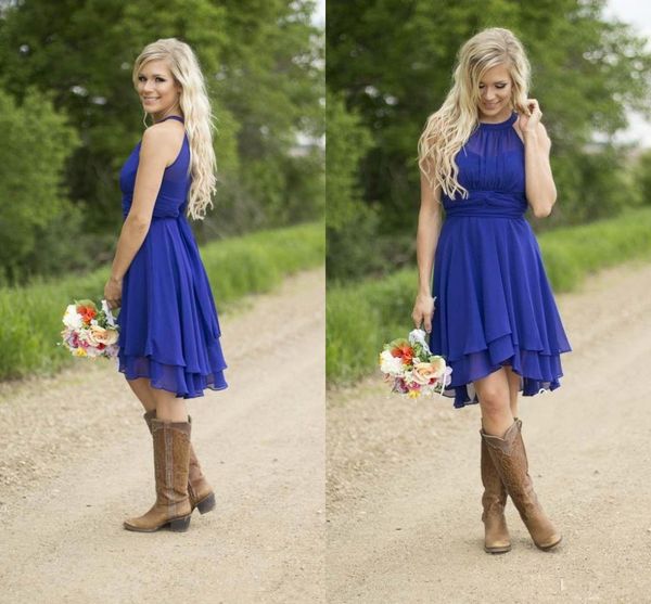 2016 royal blue short bridesmaid dresses knee length tiered chiffon beach party gowns maid of honor gowns custom made, White;pink
2016 royal blue short bridesmaid dresses knee length tiered chiffon beach party gowns maid of honor gowns custom made, White;pink