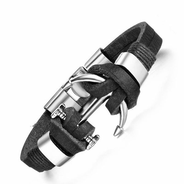 wholesale-2016 handmade leather woven anchor charm bracelet men vintage braided bracelets bangles male jewelry, White
wholesale-2016 handmade leather woven anchor charm bracelet men vintage braided bracelets bangles male jewelry, White