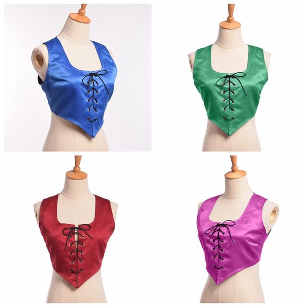 1pc reversible lace up corset vest vintage medieval pirate wench bodice costume dress up blue/green/purple/red, Black;white
1pc reversible lace up corset vest vintage medieval pirate wench bodice costume dress up blue/green/purple/red, Black;white