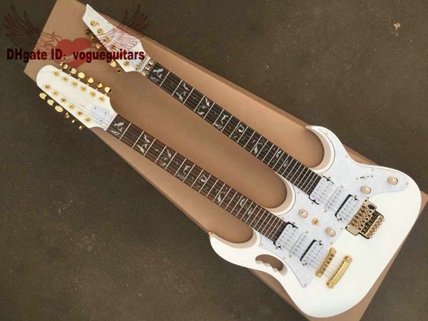 custom double neck electric guitar in white tree of life fingerboard mosaic 6 strings and 12 strings
custom double neck electric guitar in white tree of life fingerboard mosaic 6 strings and 12 strings