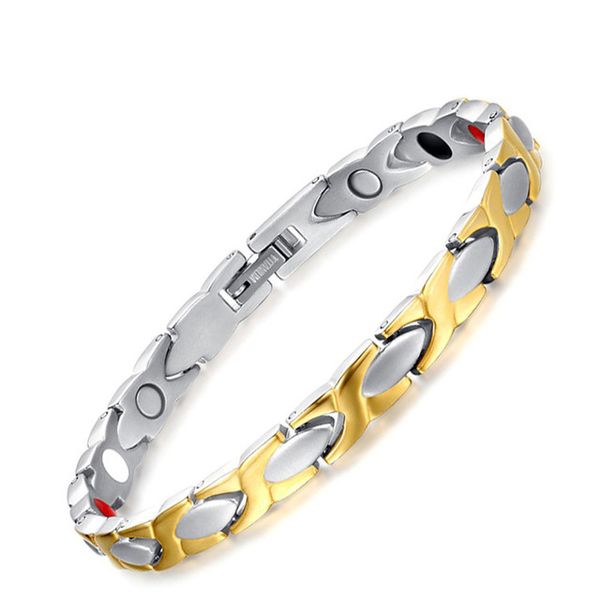 21.5cm fashion trends gold silver color pure titanium magnetic anti-fatigue bracelets for women men bracelet jewelry christmas gift b839s, Black
21.5cm fashion trends gold silver color pure titanium magnetic anti-fatigue bracelets for women men bracelet jewelry christmas gift b839s, Black