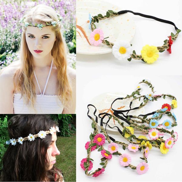 women garland hairband flower bridal wedding headband seaside travel headwear #r48, Black;brown
women garland hairband flower bridal wedding headband seaside travel headwear #r48, Black;brown