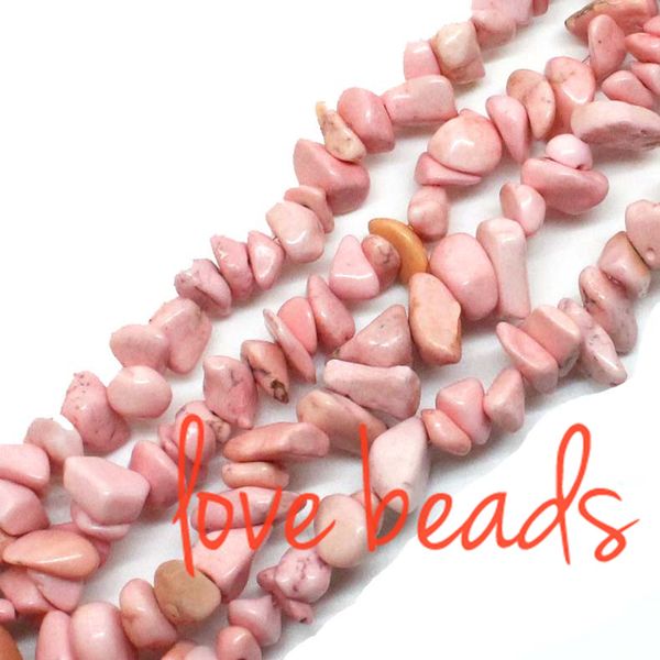 

5-8mm light pink natural turquoise gravel loose beads orm material stone strand 80cm diy bracelets (f00357) wholesale, Black
