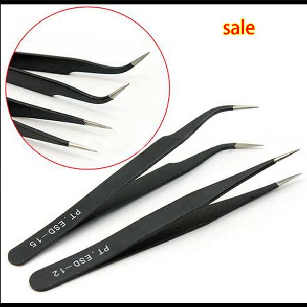 2x stainless steel eyelash pick tools cosmetic tweezers nail art supplies, Black
2x stainless steel eyelash pick tools cosmetic tweezers nail art supplies, Black