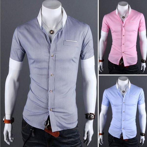 wholesale-2016 style new men leisure short-sleeved shirt collar shirt bag mail, White;black
wholesale-2016 style new men leisure short-sleeved shirt collar shirt bag mail, White;black