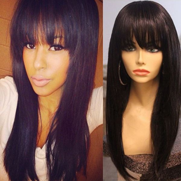 glueless full lace human hair wigs for black woman brazilian lace front human hair wigs with bangs full lace wigs in stock, Black;brown
glueless full lace human hair wigs for black woman brazilian lace front human hair wigs with bangs full lace wigs in stock, Black;brown