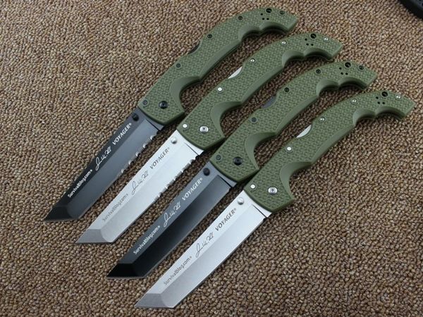 

10 Styles Cold Steel Knife 29UXTGH VOYAGER XL CTS XHP Tanto Drop Knife Voyager Series Custom Edition Camping Knife Survival Tool F694E