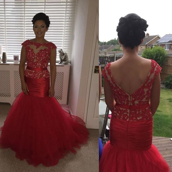 applique lace long red mermaid evening dresses vestido longo de renda backless tulle prom dresses crystals, Black
applique lace long red mermaid evening dresses vestido longo de renda backless tulle prom dresses crystals, Black