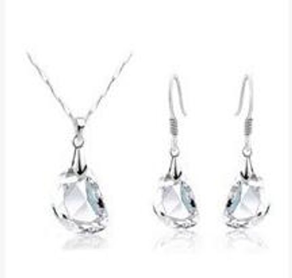 jewelry sets water drop shaped crystal bridesmaid 925 sterling silver earring necklace set for women high quality, Golden;silver
jewelry sets water drop shaped crystal bridesmaid 925 sterling silver earring necklace set for women high quality, Golden;silver