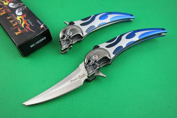 

Free DHL Skull 231 Folding Knife EDC Pocket Knife 5CR15MOV Blade Aviation Aluminum Handle Survival Hunting Knife Gift F577L