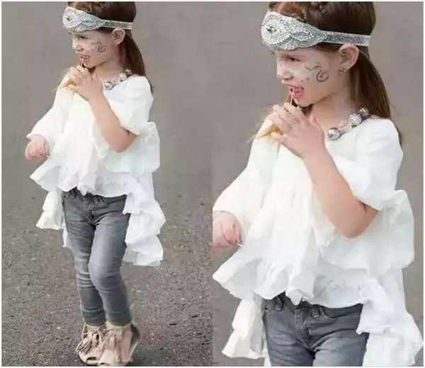 2016 New Cute Girls White Shirts Dress Kids Cotton Long Shirt Blouses Fashion Girl Short Sleeve Tops Baby Girl Ruffle T-shirts 5pcs/lot
2016 New Cute Girls White Shirts Dress Kids Cotton Long Shirt Blouses Fashion Girl Short Sleeve Tops Baby Girl Ruffle T-shirts 5pcs/lot