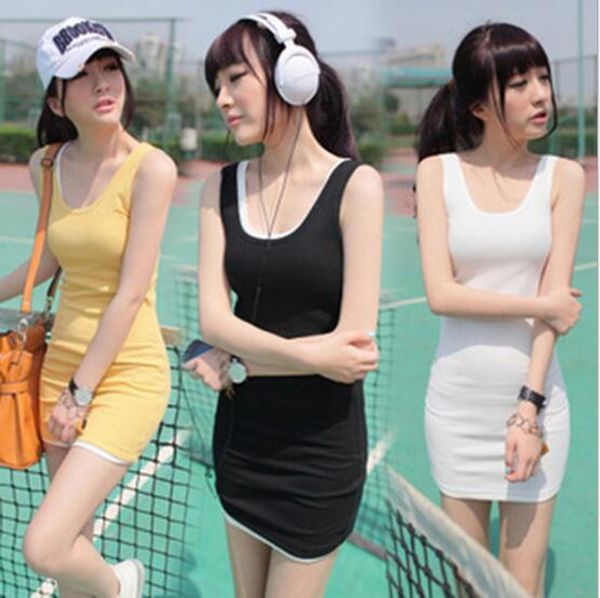 women slim mini dress chiffon women summer style sundress casual for ladies fashionable slim tank dress, Black;gray
women slim mini dress chiffon women summer style sundress casual for ladies fashionable slim tank dress, Black;gray