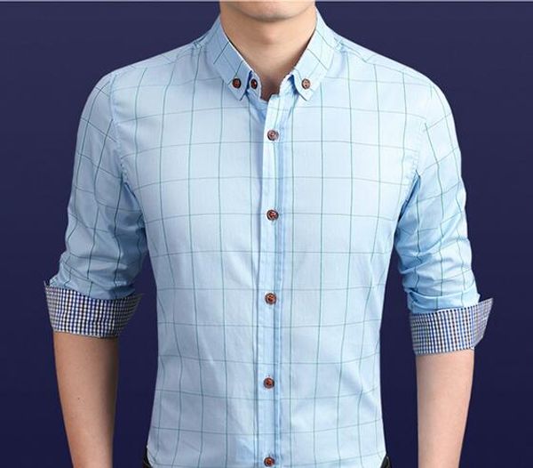 korean slim fit stylish lapel plaid long-sleeved casual shirt printing business casual men dress shirts, White;black
korean slim fit stylish lapel plaid long-sleeved casual shirt printing business casual men dress shirts, White;black