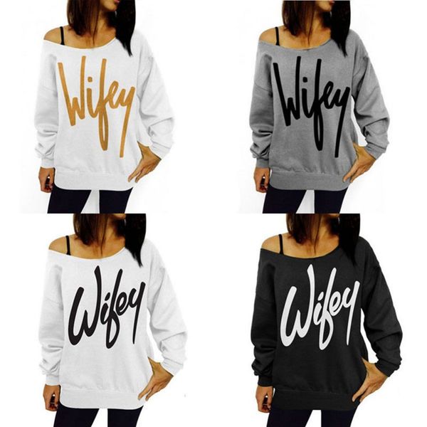 wholesale- women printed tee shirts fashion women ladies printing wifey casual long sleeve crewneck loose t shirt ks067, White
wholesale- women printed tee shirts fashion women ladies printing wifey casual long sleeve crewneck loose t shirt ks067, White