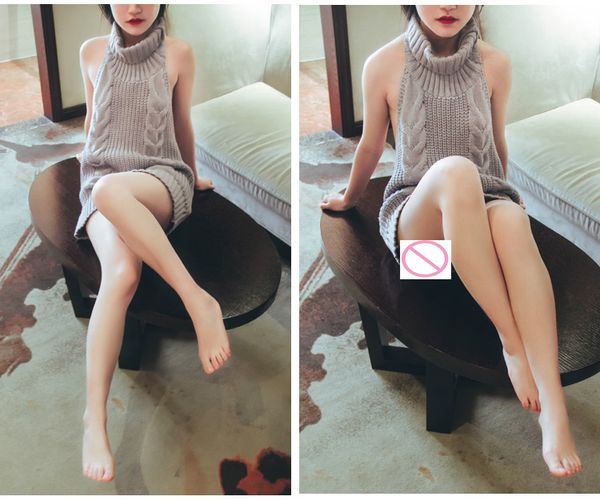 wholesale- 2017 virgin killer japanese backless long sweater turtleneck sleeveless sweaters white black gray light blue pullover
wholesale- 2017 virgin killer japanese backless long sweater turtleneck sleeveless sweaters white black gray light blue pullover