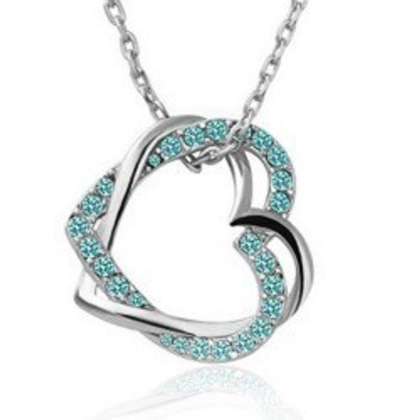 fashion jewelry silver gold plated austrian crystal cz diamonds double heart pendant necklace women jewelry b128
fashion jewelry silver gold plated austrian crystal cz diamonds double heart pendant necklace women jewelry b128
