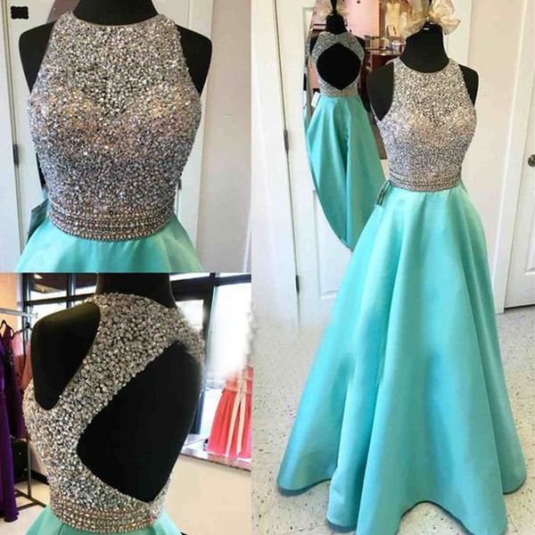sparkly prom dress long crew neck sleeveless open back beaded sequins floor length teal blue evening party gowns custom made, Black
sparkly prom dress long crew neck sleeveless open back beaded sequins floor length teal blue evening party gowns custom made, Black