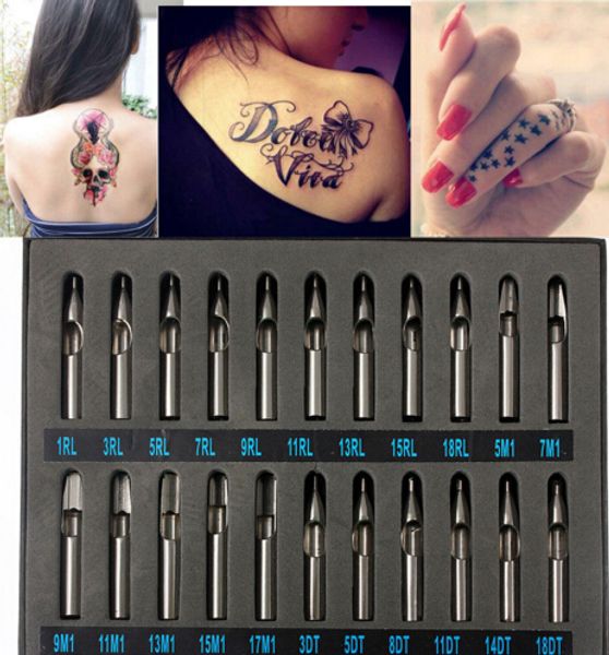 professional pro tattoo supply stainless steel tip kit machine gun grip set nozzle 22pcs/lot ing
professional pro tattoo supply stainless steel tip kit machine gun grip set nozzle 22pcs/lot ing