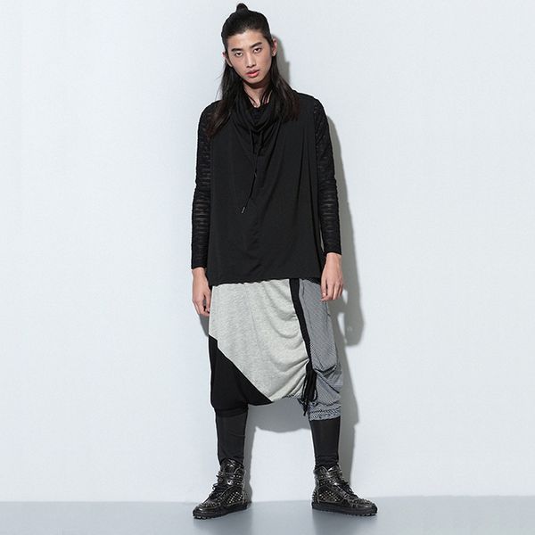 wholesale-fashion men`s plus size harem pants drop crotch patchwork dance hip hop punk style low crotch trousers for male, Black
wholesale-fashion men`s plus size harem pants drop crotch patchwork dance hip hop punk style low crotch trousers for male, Black