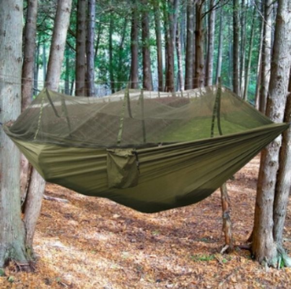 new four color outdoor portable high strength parachute fabric camping hammock hanging bed with mosquito net
new four color outdoor portable high strength parachute fabric camping hammock hanging bed with mosquito net