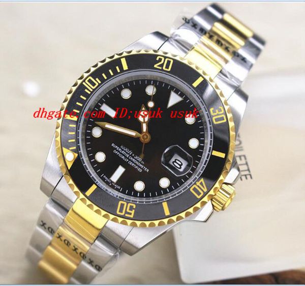 luxury watches 116613 steel 18k gold black ceramic stainless steel bracelet watch automatic mens watch men's watch wristwatch, Slivery;brown
luxury watches 116613 steel 18k gold black ceramic stainless steel bracelet watch automatic mens watch men's watch wristwatch, Slivery;brown