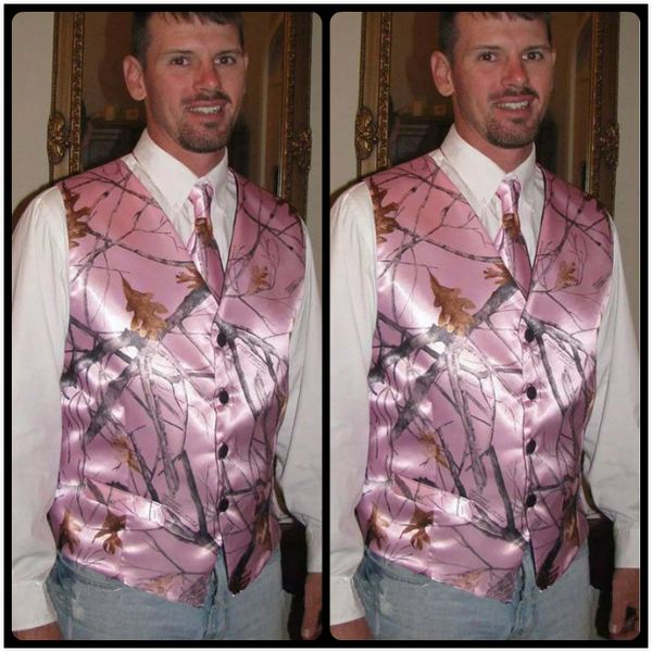 custom pink camo satin groom vest 2018 camo vests new fashion sale camo wedding evening prom vest for man sale, Black
custom pink camo satin groom vest 2018 camo vests new fashion sale camo wedding evening prom vest for man sale, Black