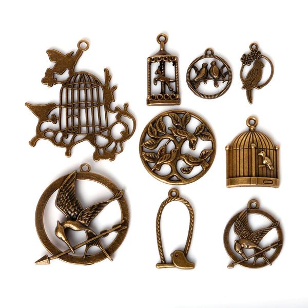 35pcs/lot mixed style zinc alloy antique bronze plated bird cage charms pendants diy jewelry handmade crafts jewelry making d, Bronze;silver
35pcs/lot mixed style zinc alloy antique bronze plated bird cage charms pendants diy jewelry handmade crafts jewelry making d, Bronze;silver
