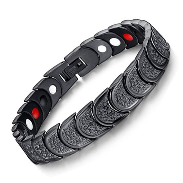 men's magnetic therapy most powerful titanium bracelet arthritis and carpal tunnel bio elements therapy bangle jewelry mens gift b820s, Black
men's magnetic therapy most powerful titanium bracelet arthritis and carpal tunnel bio elements therapy bangle jewelry mens gift b820s, Black
