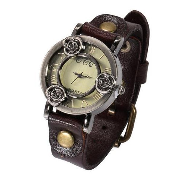 fashion vintage skeleton rose flower watch women wristwatch leather strap ladies quartz watch clock montre femme relojes mujer, Slivery;brown
fashion vintage skeleton rose flower watch women wristwatch leather strap ladies quartz watch clock montre femme relojes mujer, Slivery;brown