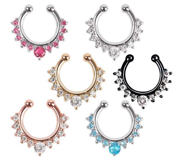 nose ring crystal nose hoop nose rings body piercing jewelry fake septum clicker non piercing hanger clip women body jewellry, Silver
nose ring crystal nose hoop nose rings body piercing jewelry fake septum clicker non piercing hanger clip women body jewellry, Silver