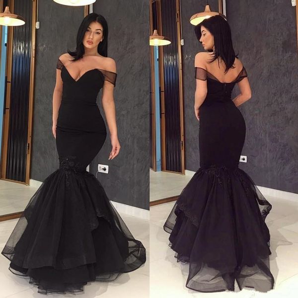 черное платье вечернее платье с плеча русалка пром платья длиной до пола, кружевные аппликации новые вечерние платья, Black;red 
черное платье вечернее платье с плеча русалка пром платья длиной до пола, кружевные аппликации новые вечерние платья, Black;red