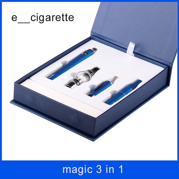 Магия 3 в 1 электронные сигареты с восковым испарителем Ago MT3 Glass Globle распылитель EVOD батарея ручка испарителя бесплатная доставка