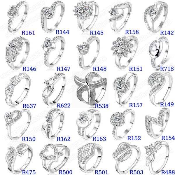 Mix Order Ladies Fashion Zircon Wedding Ring Plated 925 Silver CZ Diamond Dazzling Rings for Women Engagement Cute Pretty Heart Love Ring
Mix Order Ladies Fashion Zircon Wedding Ring Plated 925 Silver CZ Diamond Dazzling Rings for Women Engagement Cute Pretty Heart Love Ring