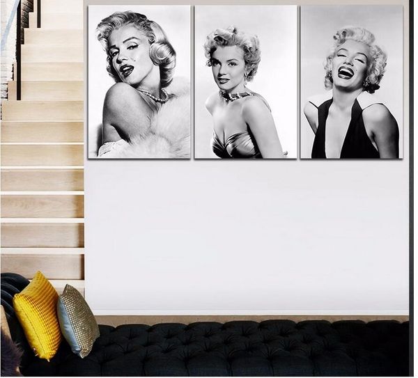 fashion lady 3pcs canvas black white britney monroe painting poster wall hanging wedding living room decoration unframed
fashion lady 3pcs canvas black white britney monroe painting poster wall hanging wedding living room decoration unframed