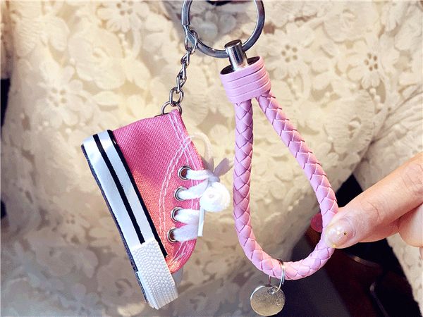 7 styles handcraft canvas sneaker tennis shoe sneaker keychain with leather rope for bag mini phone handbag pendant accessories b768q, Silver
7 styles handcraft canvas sneaker tennis shoe sneaker keychain with leather rope for bag mini phone handbag pendant accessories b768q, Silver