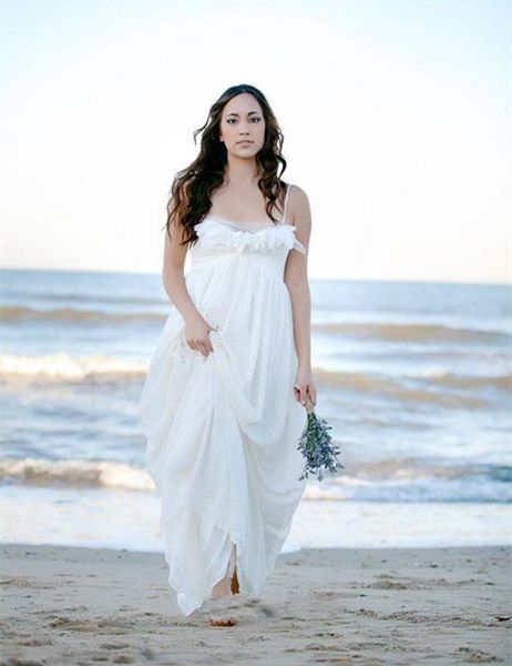 2019 summer elegant beach wedding dress spaghetti straps lace empire waist floor length fashion design bridal gowns custom size, White
2019 summer elegant beach wedding dress spaghetti straps lace empire waist floor length fashion design bridal gowns custom size, White