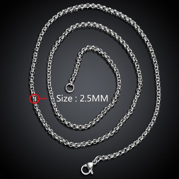 цепи из нержавеющей стали 316l 2,5 мм 18" 20 " дюймов мода кулон ожерелье цепь c002-18, Silver
цепи из нержавеющей стали 316l 2,5 мм 18" 20 " дюймов мода кулон ожерелье цепь c002-18, Silver