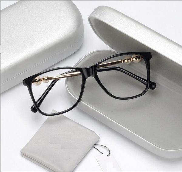pearl large-frame flat mirror temperamental and the female style of the artistic women's side myopia eyeglasses, Black
pearl large-frame flat mirror temperamental and the female style of the artistic women's side myopia eyeglasses, Black