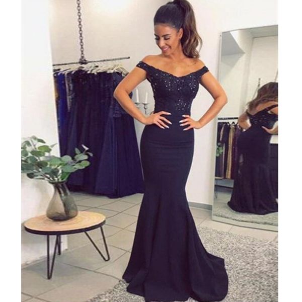 off the shoulder mermaid prom dresses long prom dresses evening dress prom gowns formal women dress, Black
off the shoulder mermaid prom dresses long prom dresses evening dress prom gowns formal women dress, Black