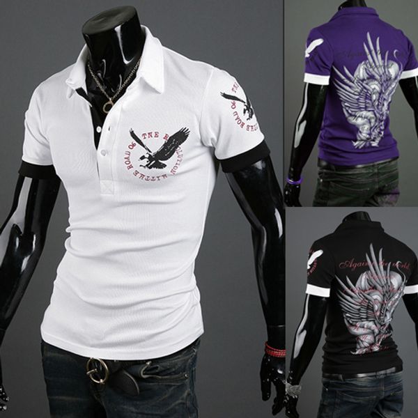 2016 new england style slim men's eagle print polos men's short-sleeved polos shirt hip hop polos street fashion, White;black
2016 new england style slim men's eagle print polos men's short-sleeved polos shirt hip hop polos street fashion, White;black