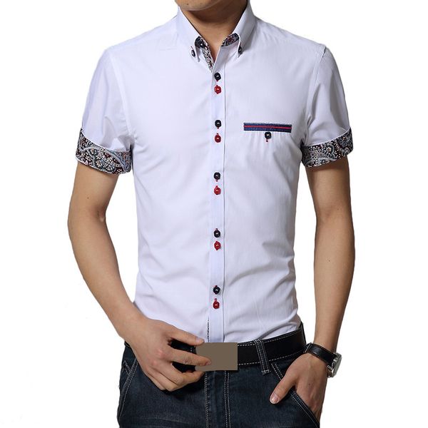 wholesale- men shirts short sleeved casual men shirts double buckle male cloths cuff print camisa social masculina 2017 new fashion brand, White;black
wholesale- men shirts short sleeved casual men shirts double buckle male cloths cuff print camisa social masculina 2017 new fashion brand, White;black