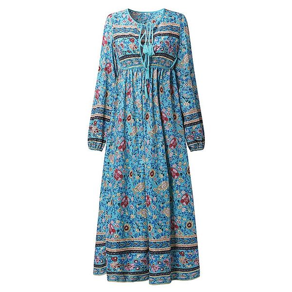 wholesale- 2017 new fashion women chiffon floral long maxi dress boho loose beach midi sundress ladies kaftan pullover long sleeve v neck, White;black
wholesale- 2017 new fashion women chiffon floral long maxi dress boho loose beach midi sundress ladies kaftan pullover long sleeve v neck, White;black