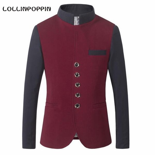 wholesale- men stand collar casual blazers color blocking new 2017 male mandarin collar suit jacket single breasted ing, White;black
wholesale- men stand collar casual blazers color blocking new 2017 male mandarin collar suit jacket single breasted ing, White;black
