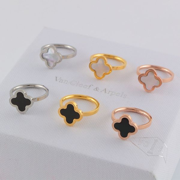 Famous brand name Lovers Rings 316L Stainless Steel White and black shell flower ring for women Rings wedding Jewelry Free Shipping PS5508
Famous brand name Lovers Rings 316L Stainless Steel White and black shell flower ring for women Rings wedding Jewelry Free Shipping PS5508