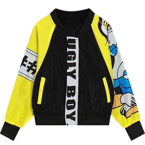 wholesale- women bomber jacket 2016 autumn harajuku street style new cartoon print outerwear woman black blue loose short design casual top, Black;brown
wholesale- women bomber jacket 2016 autumn harajuku street style new cartoon print outerwear woman black blue loose short design casual top, Black;brown
