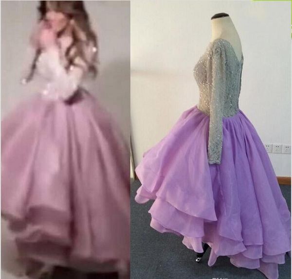 2019 new with long sleeves vestidos de fiesta silver lace beaded tiered organza middle east party dresses hi lo prom dresses 143, Black
2019 new with long sleeves vestidos de fiesta silver lace beaded tiered organza middle east party dresses hi lo prom dresses 143, Black