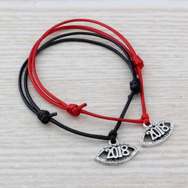 MIC 20pcs Adjustable Bracelets Antique silver Alloy " 2018 "Charm Adjustable Black & RED Waxes rope Bracelet B-62
MIC 20pcs Adjustable Bracelets Antique silver Alloy " 2018 "Charm Adjustable Black & RED Waxes rope Bracelet B-62