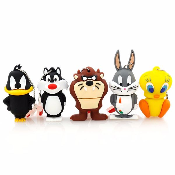 

Мультфильм медведь Даффи утка ошибки кролик кошка Tweety птица USB 2.0 флэш-накопитель U диск животных флешки памяти Подарок 1 ГБ 8 ГБ 16 ГБ