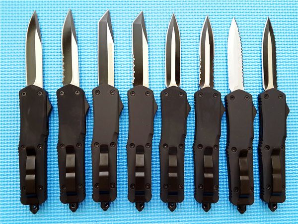 

A07 9 inches double action auto knife 440C steel Two-tone Aluminum zinc alloy handle custom EDC Tactical knives Tools